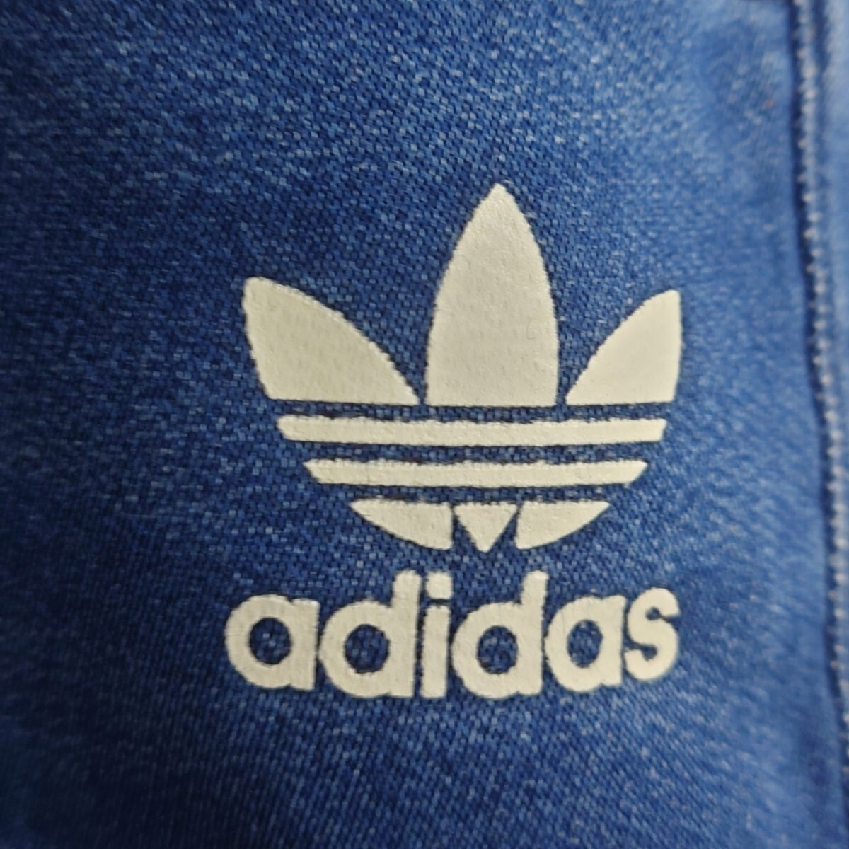 【古着・美品・海外限定】アディダス フレンチテリーデニムショーツ Lサイズ 廃盤