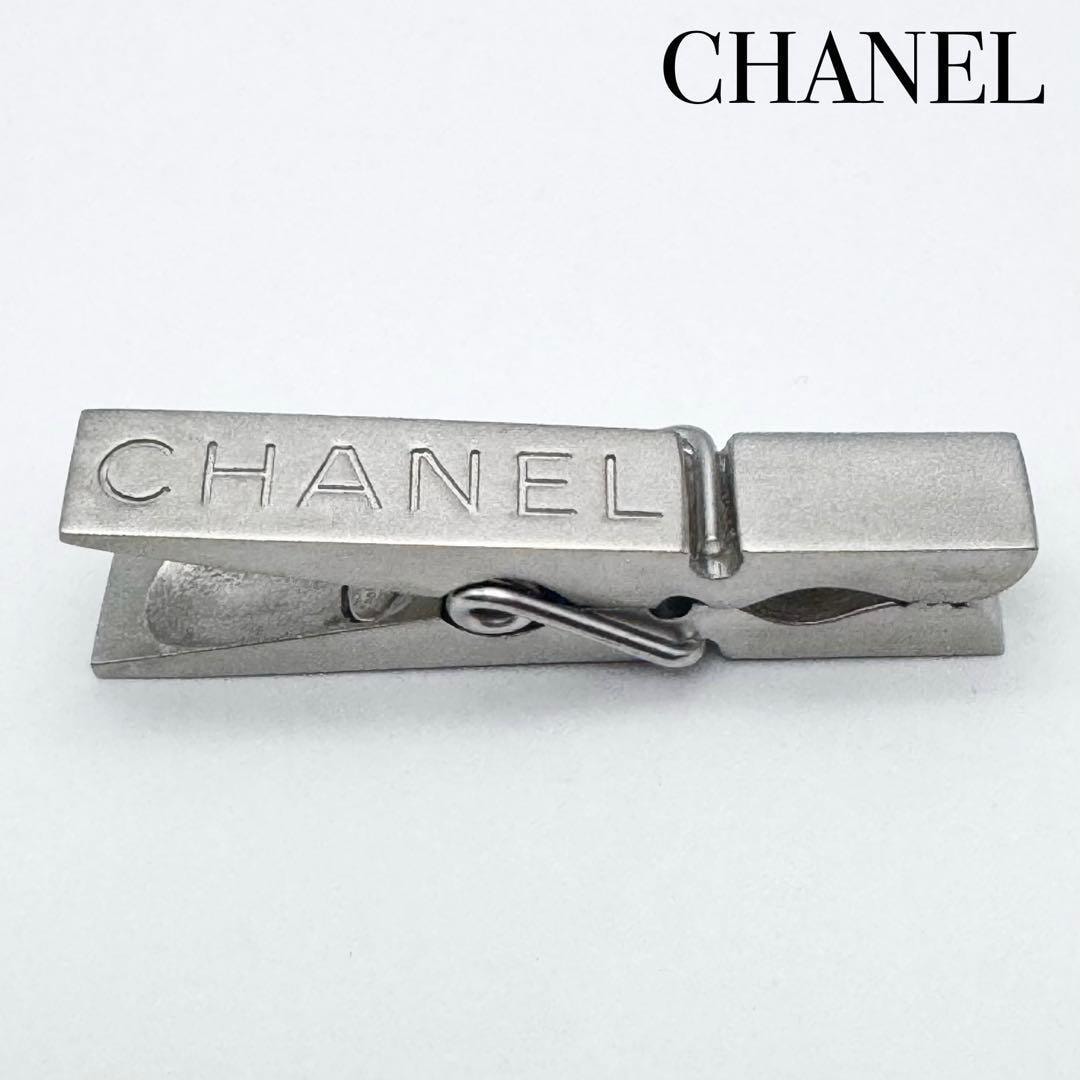 CHANEL シャネル マネークリップ 札ばさみ ロゴ 98A ロゴ シルバー ツヤ消 レディース メンズ ビジネス