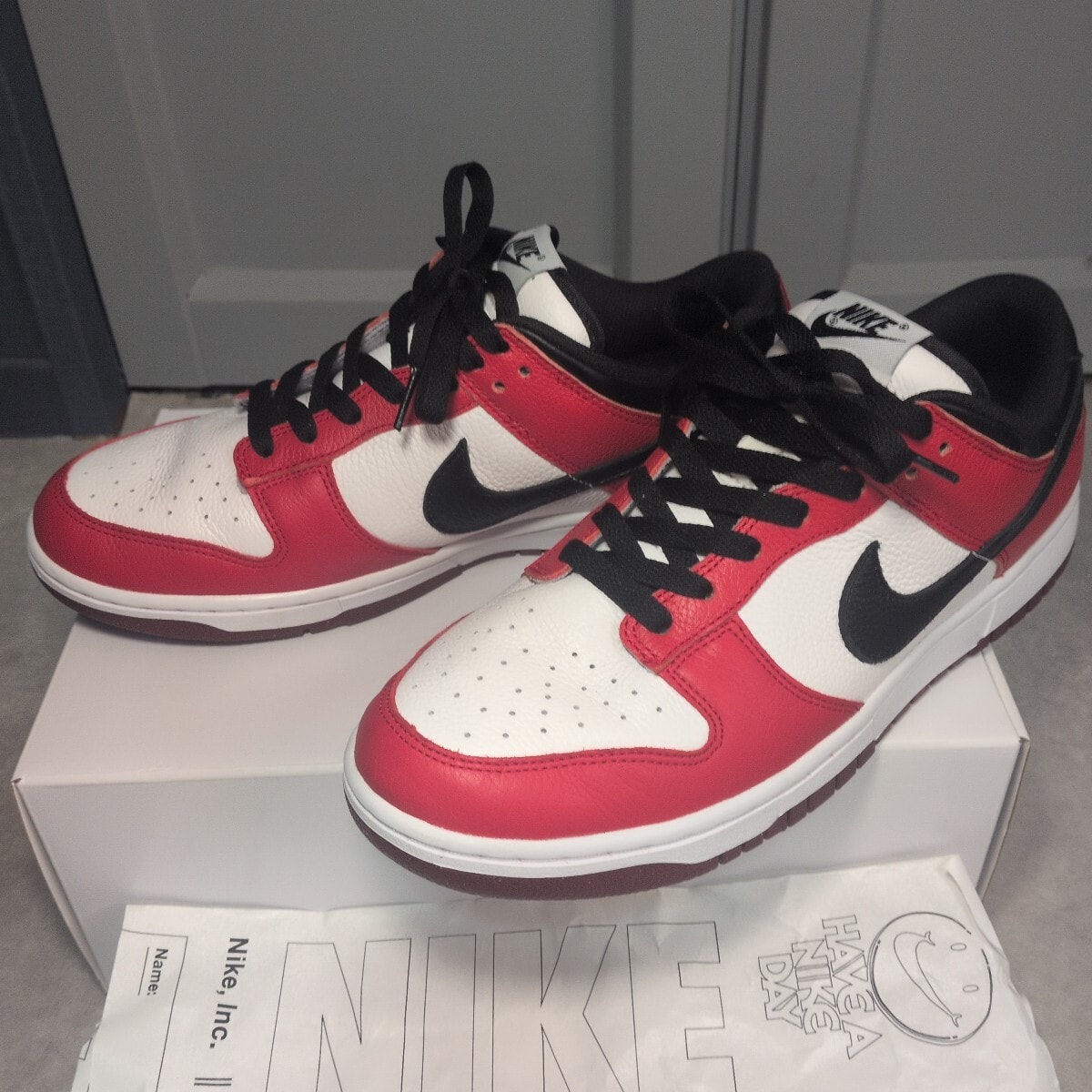 ■新品未使用/ナイキ/ダンクロー/シカゴカラー/27.5cm/NikeByYou（検SBジョーダン1AJ1