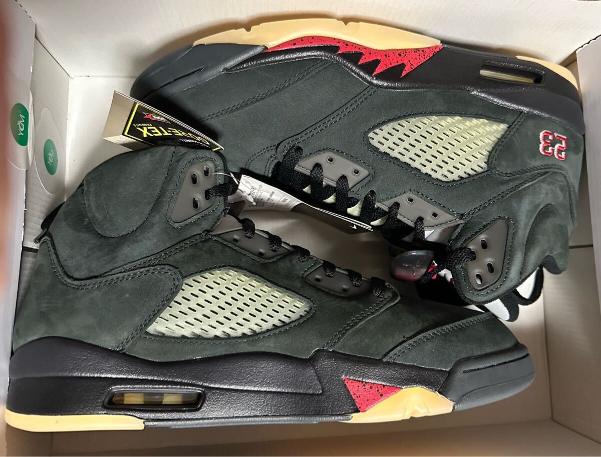 WMNS AIR JORDAN5 RETRO 黒赤　28.5cm エアジョーダン5 GORE-TEX BRED ブリッド　ゴアテックス