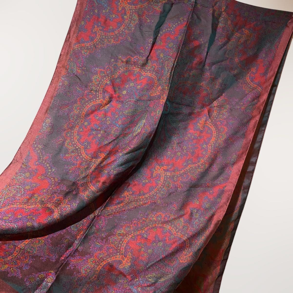 valentino garavani シルク大判ストール ペイズリー柄 ヴァレンティノ VINTAGE