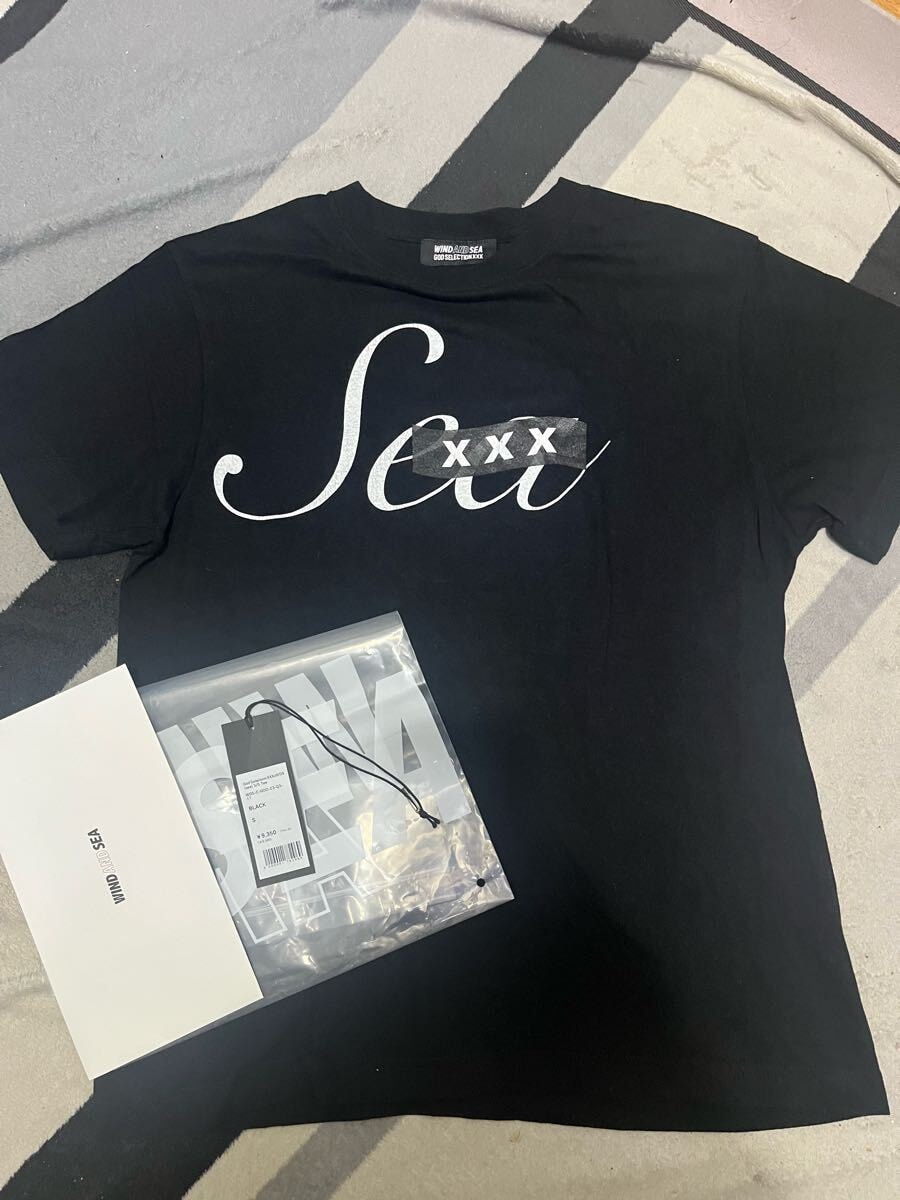 GOD SELECTION XXX × WIND AND SEA Tシャツ黒Sサイズ　ウィンダンシー　ゴッドセレクショントリプルエックス