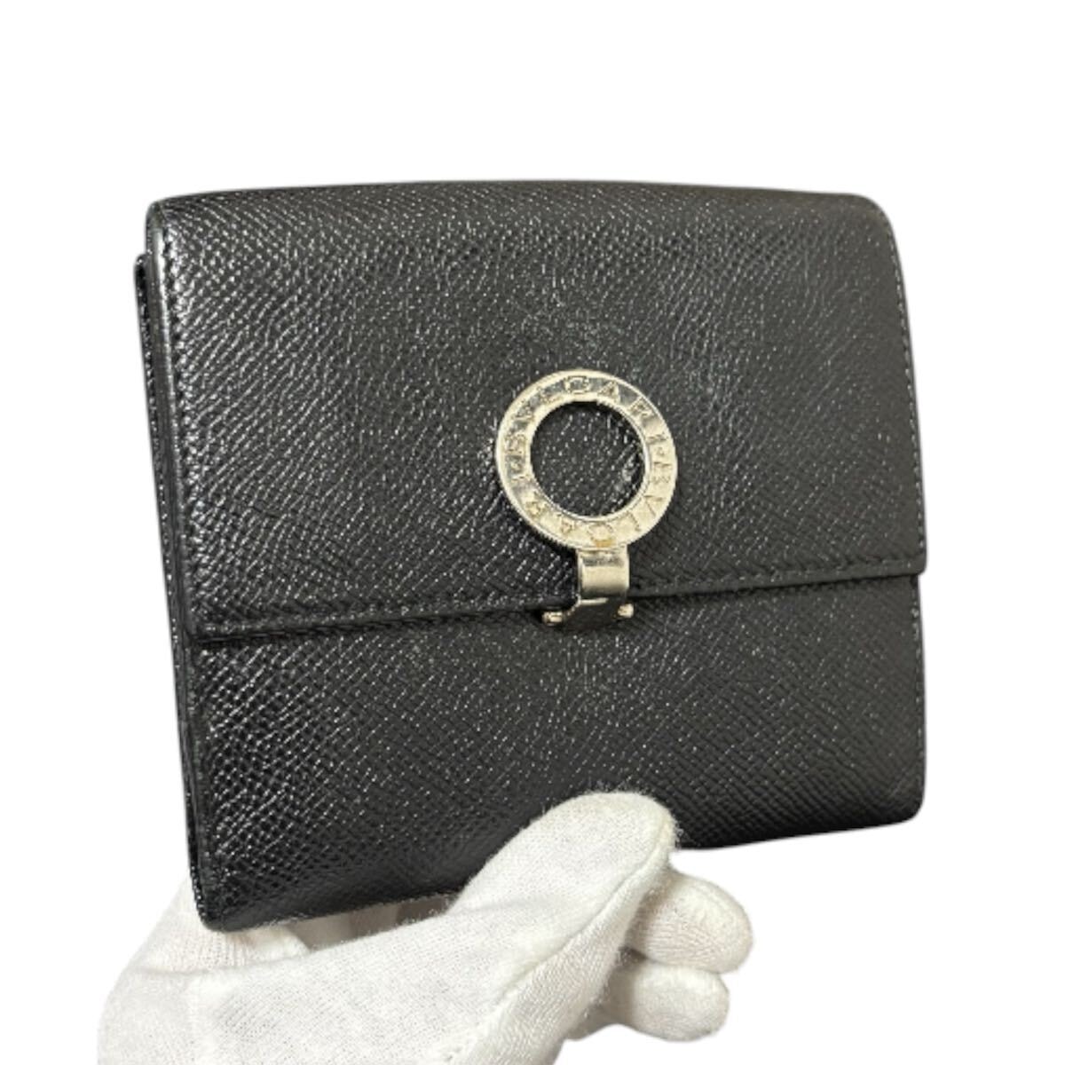【未使用】ブルガリ 折り財布 ビーゼロワン レザーブラック IC搭載 BVLGARI(ブルガリ) ビーゼロワン ロングウォレット 二つ折り長財布