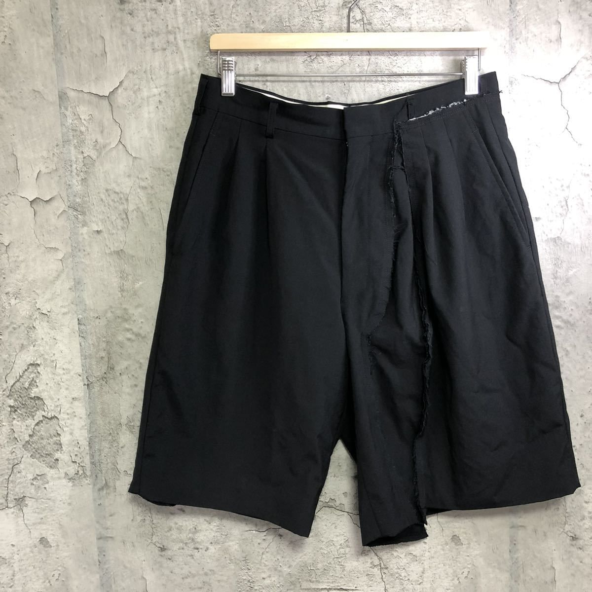 【COMME des GARCONS】希少　再構築　ドッキングパンツ　80s ハーフパンツ ショートパンツ ブラックアンドホワイト 