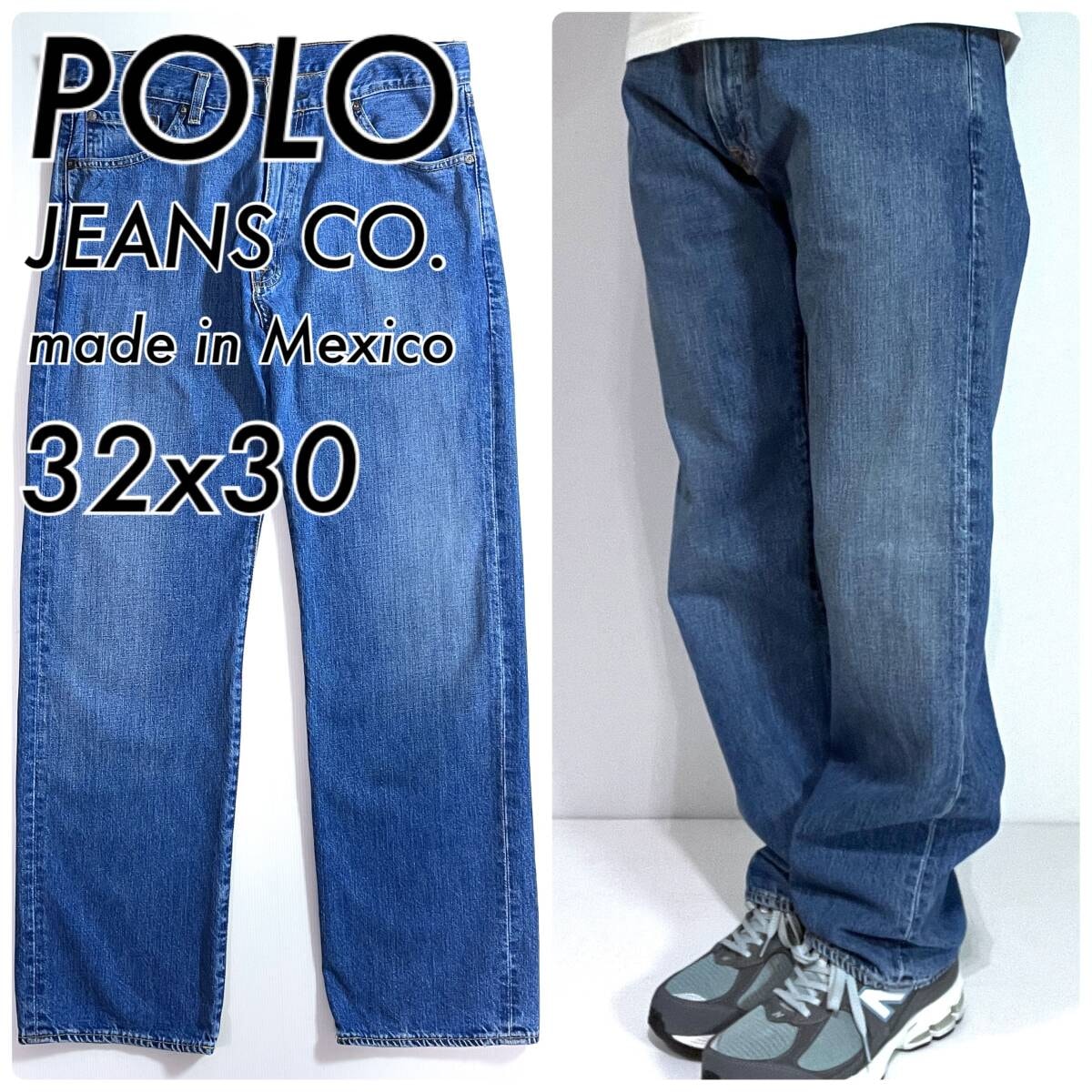 00s POLO JEANS CO. ポロジーンズ W32L30 実寸W35L30 ワイドバギーストレートジーンズ デニムパンツ リラックス ラルフローレン v24123055