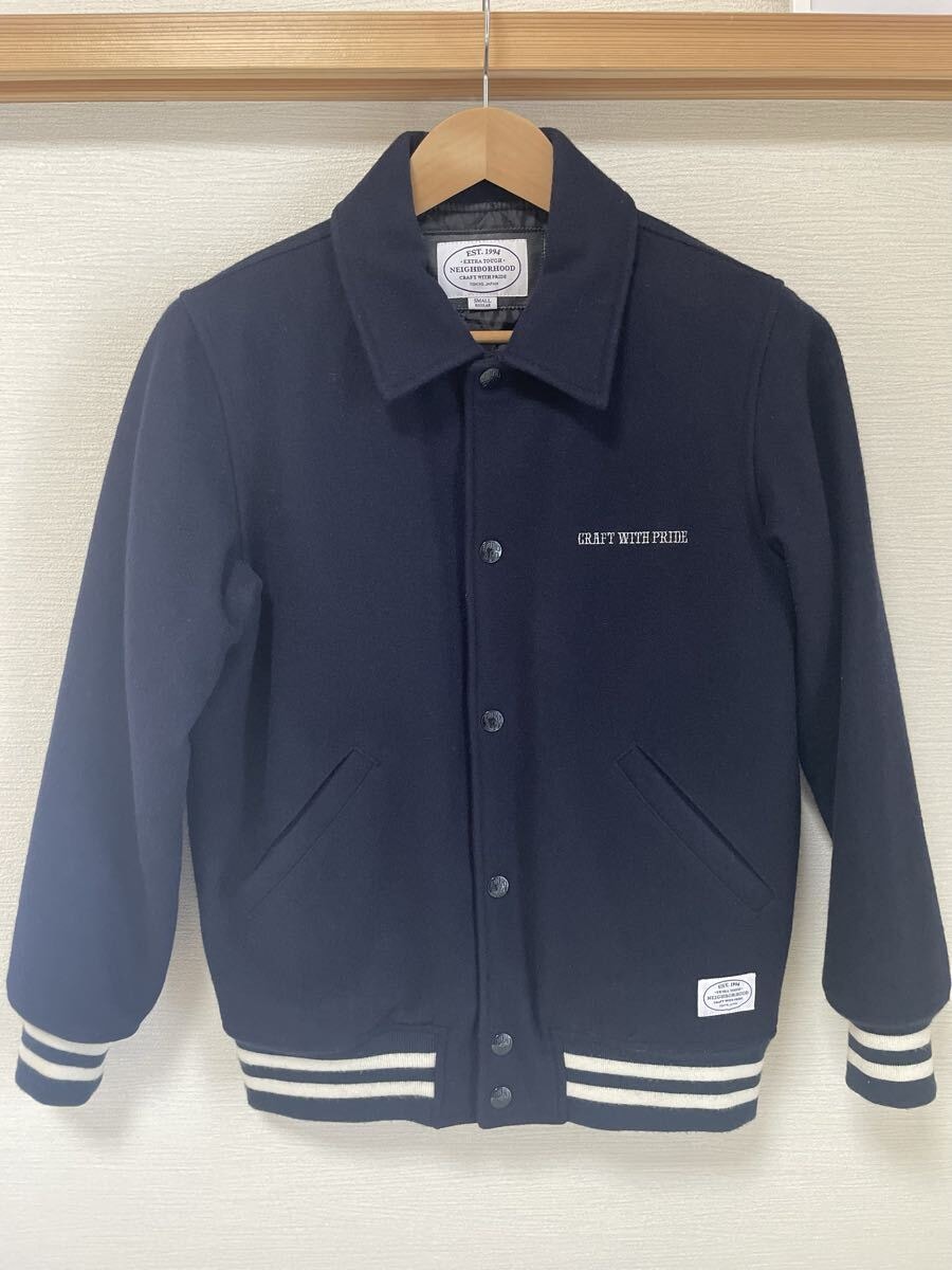 NEIGHBORHOOD ネイバーフッド スタジャン バーシティジャケット ネイビー S