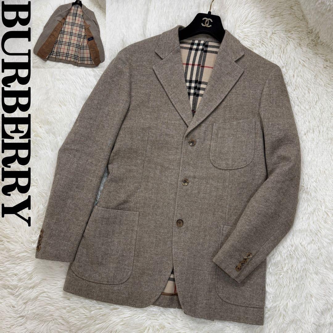 C (やや傷や汚れあり)】希少 XL LLサイズ キャメル混 BURBERRY