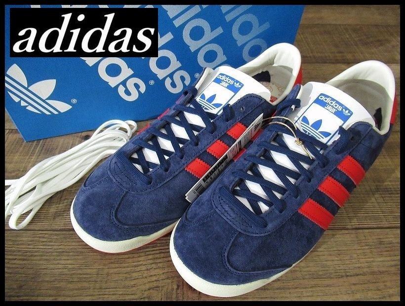 送無 新品 24AW adidas アディダス IG1811 JAVA ジャワ 70s 初の復刻版 天然皮革 スエード レザー スニーカー シューズ ネイビー 28.0 ①