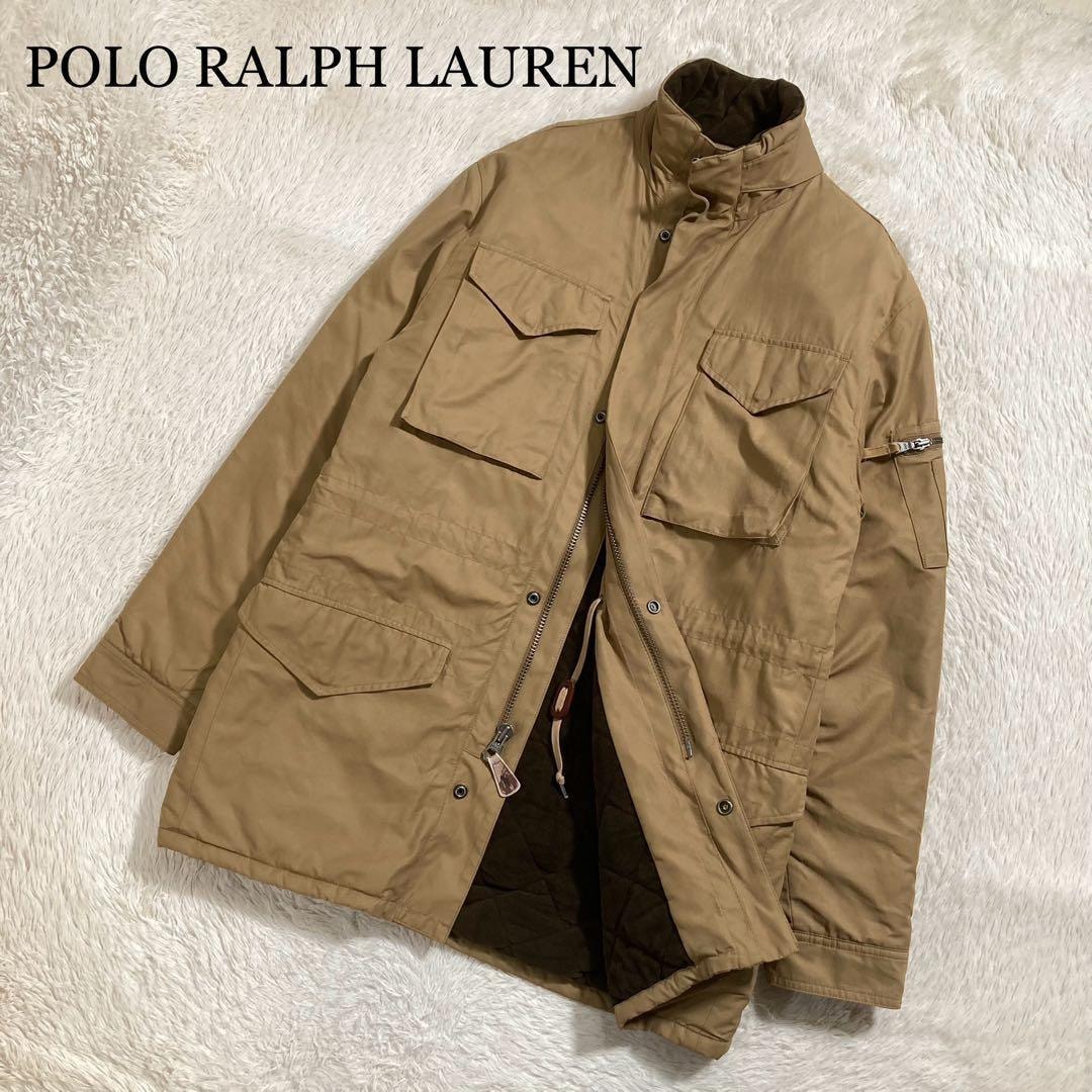 美品 90s POLO RALPH LAUREN ポロラルフローレン カバーオール ミリタリージャケット 中綿入り 裏起毛