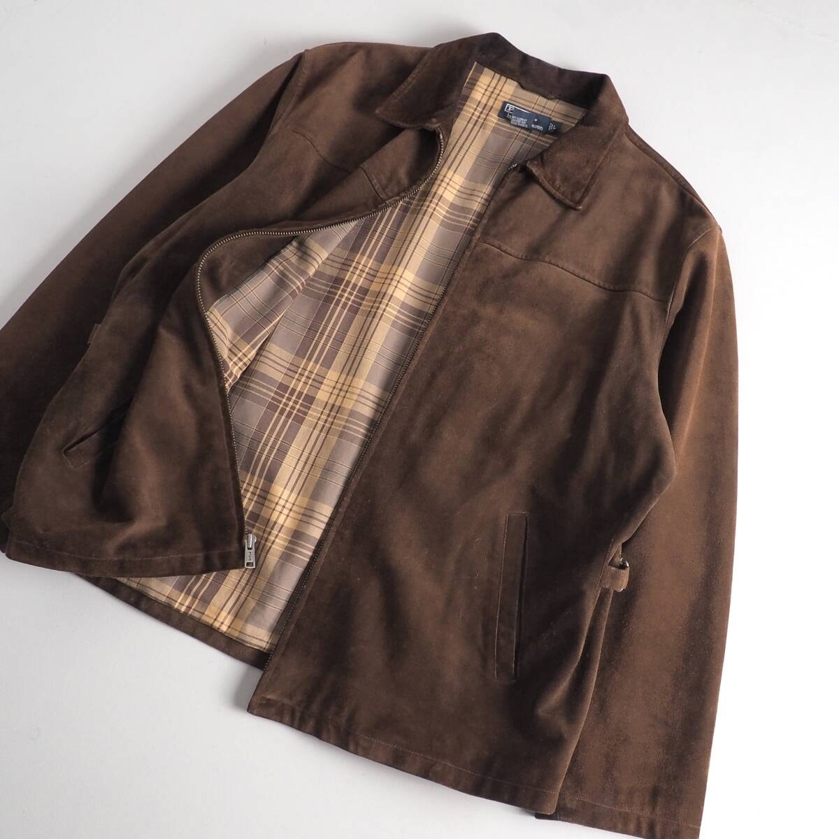 ✨美品✨ ラルフローレン レザージャケット スエード ベージュ 裏地チェック 中古・古着通販】POLO RALPH LAUREN (ポロ・ラルフローレン) 裏地