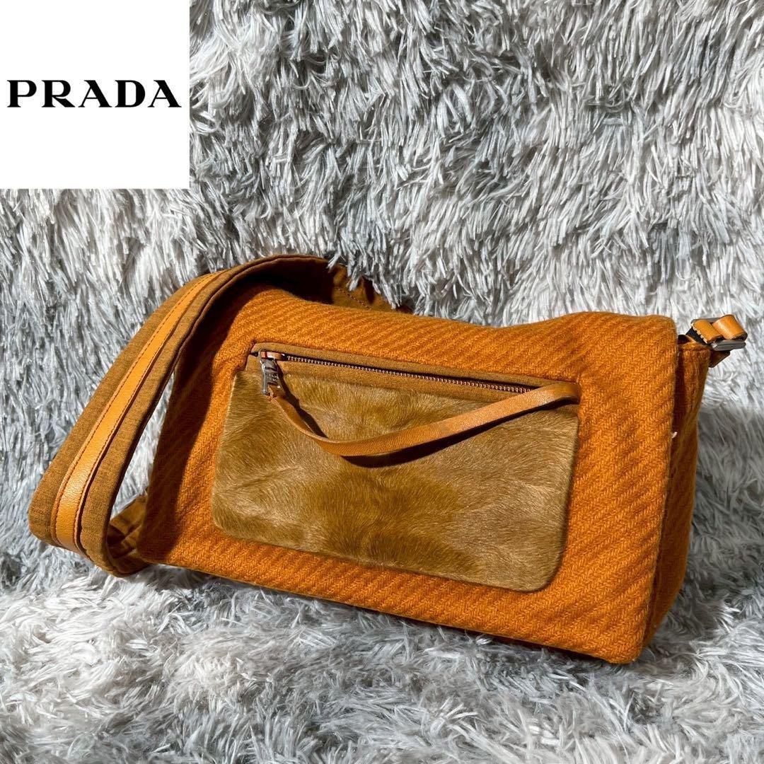 【メール便不可】 目立った傷や汚れなし】[大人気] ショルダーバック PRADA プラダ バッグ