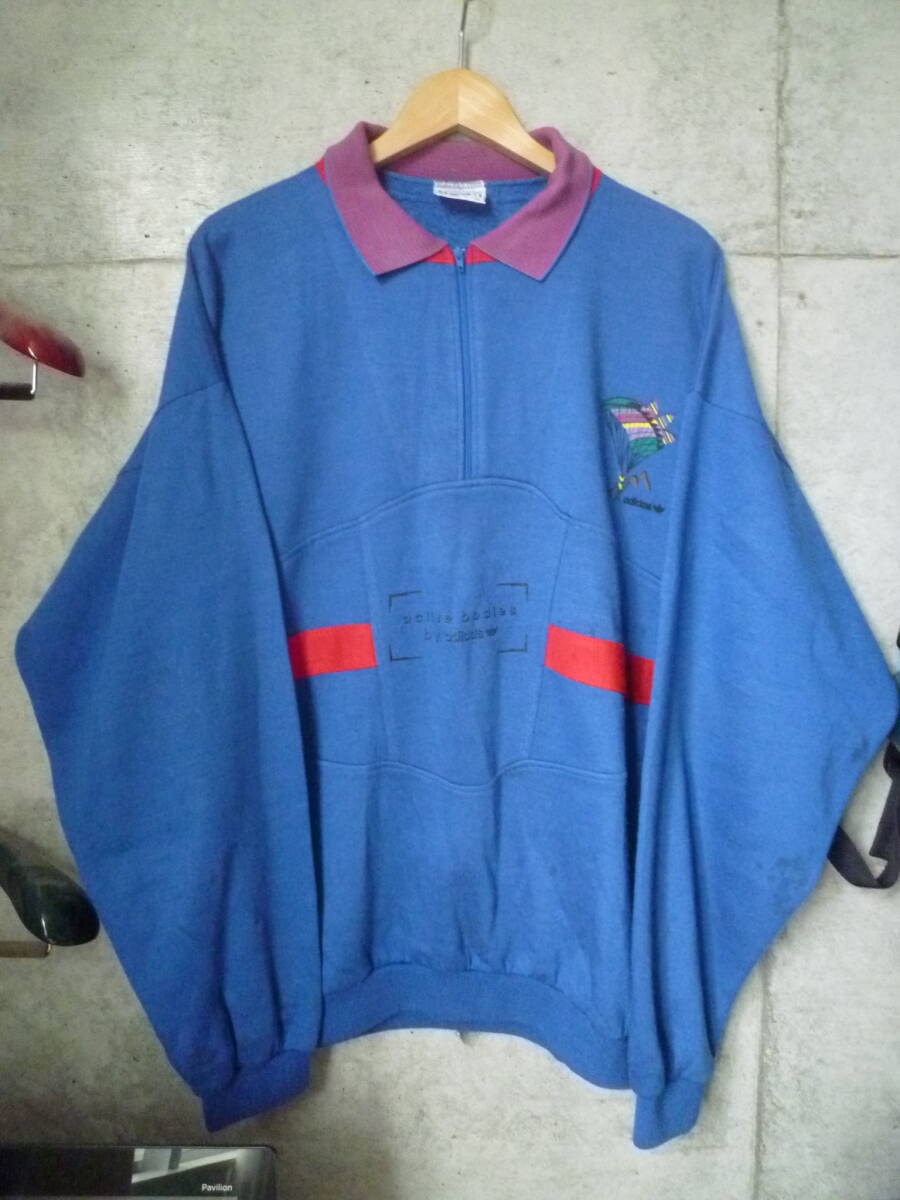 【激レア】70s～80s フランス製 Ventex adidas アディダス 襟付きスウェットシャツ ヴィンテージ vintage 90s