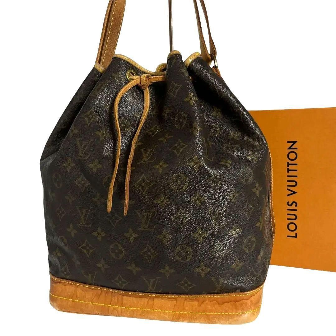 正規品　ルイヴィトン　LOUIS VUITTON　モノグラム　ノエ　ショルダーバッグ　ハンドバッグ　ブラウン　茶　巾着　美品