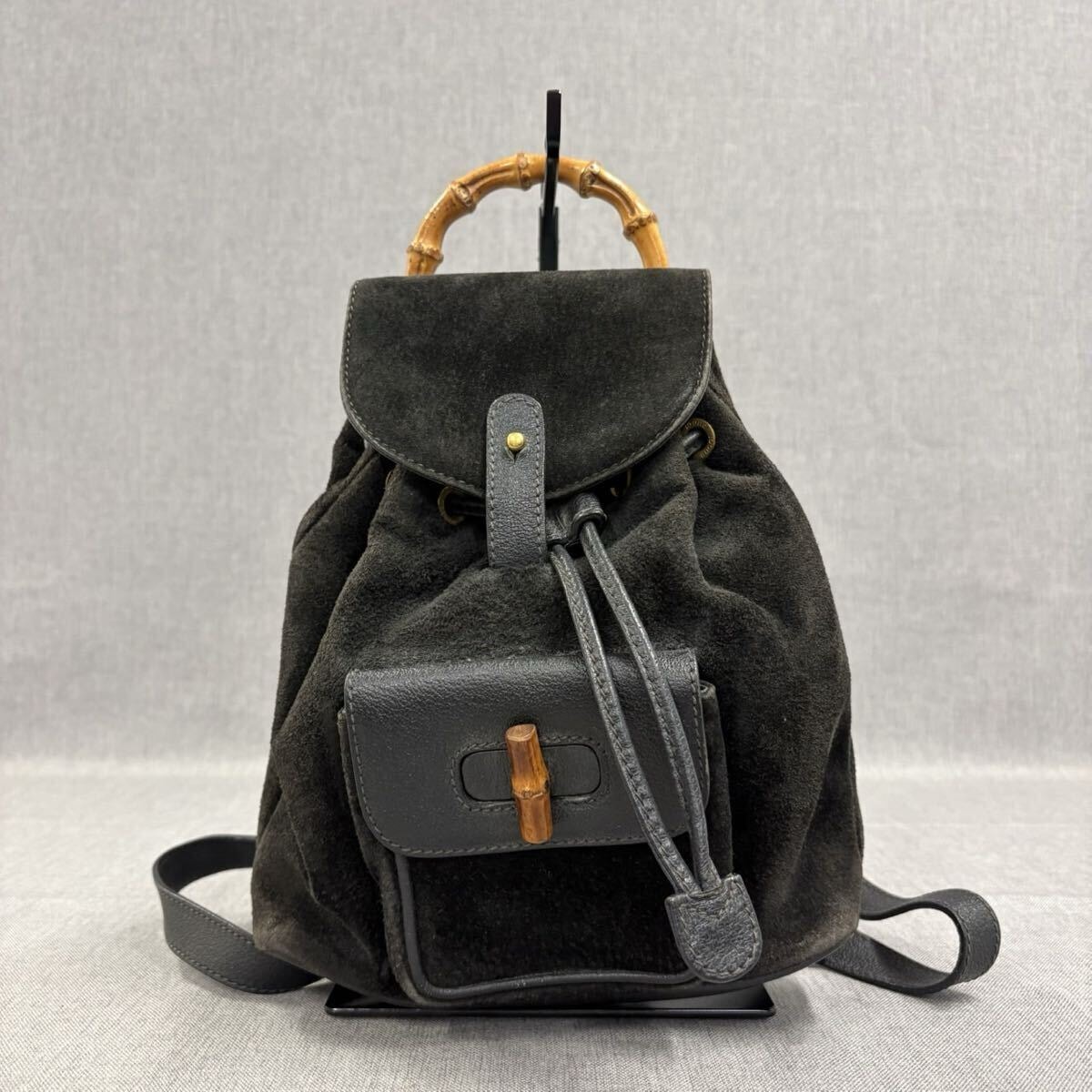 B (目立った傷や汚れなし)】美品 GUCCI グッチ バンブー リュック 