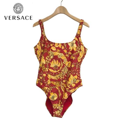 ○★新品未使用　VERSACE (ヴェルサーチ）　ワンピース水着　2　レッド★○