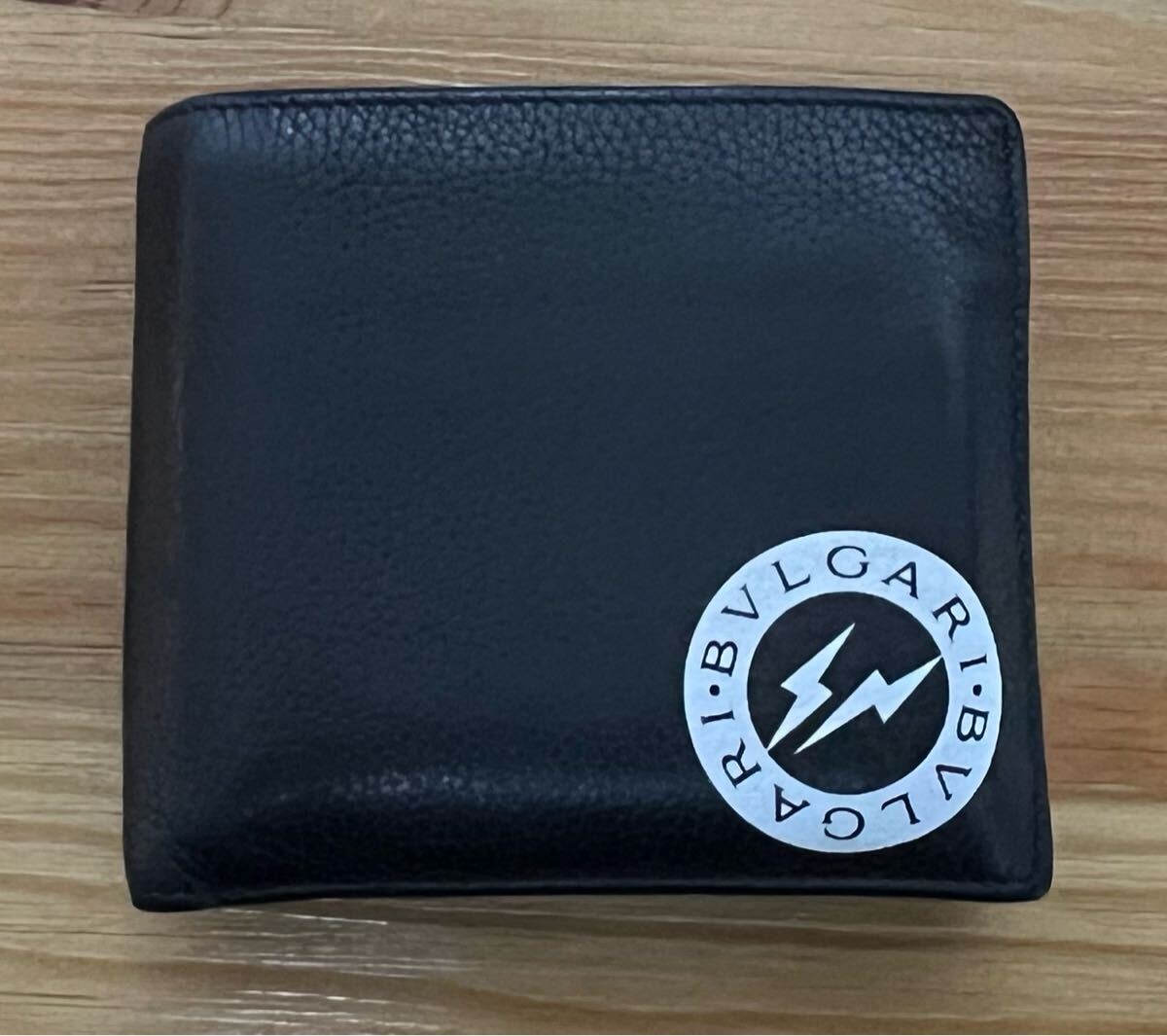 BVLGARI FRAGMENT DESIGN 財布　二つ折り財布 ブラック レザー 本革　藤原ヒロシ