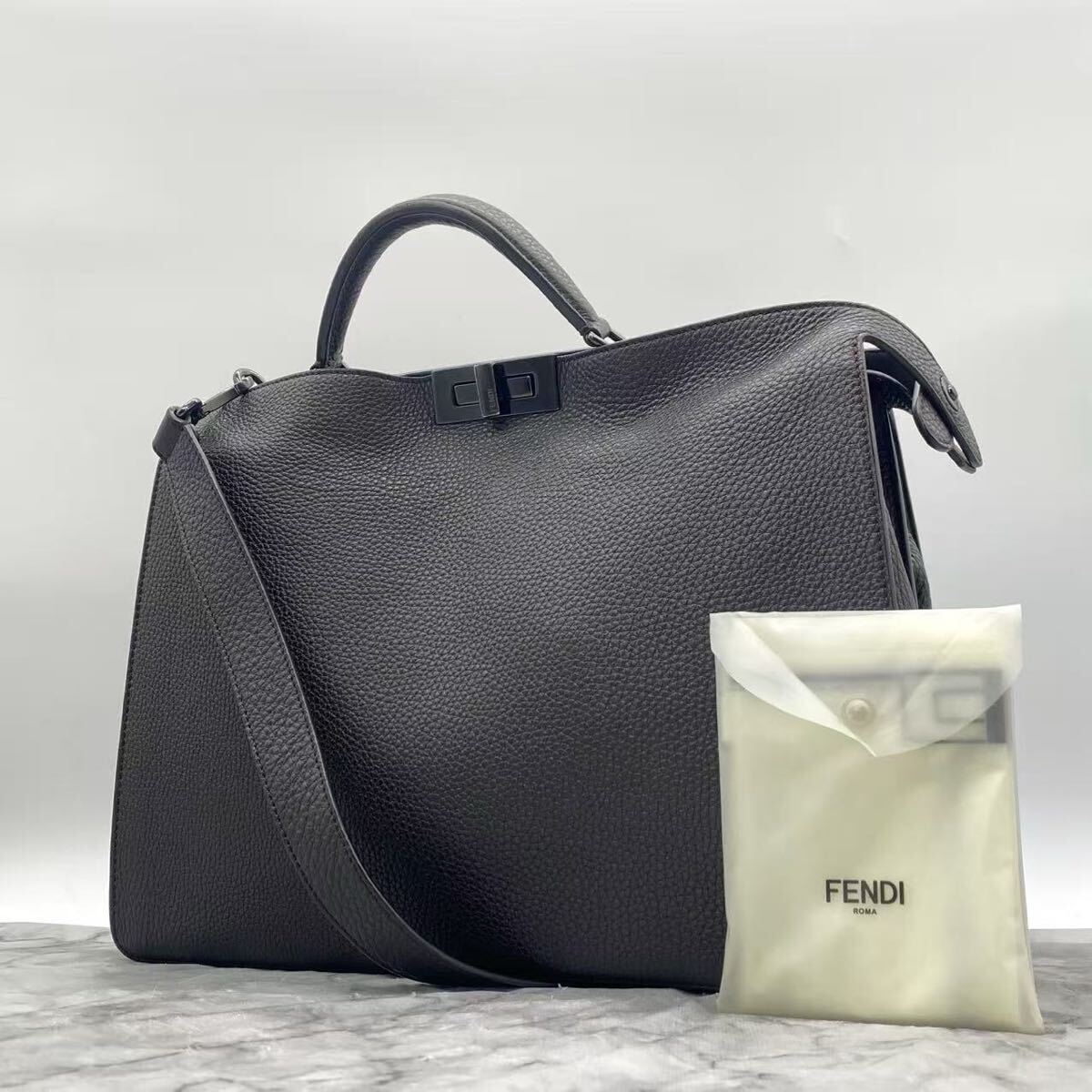 WACKO MARIA Leather Drawstring Bag 