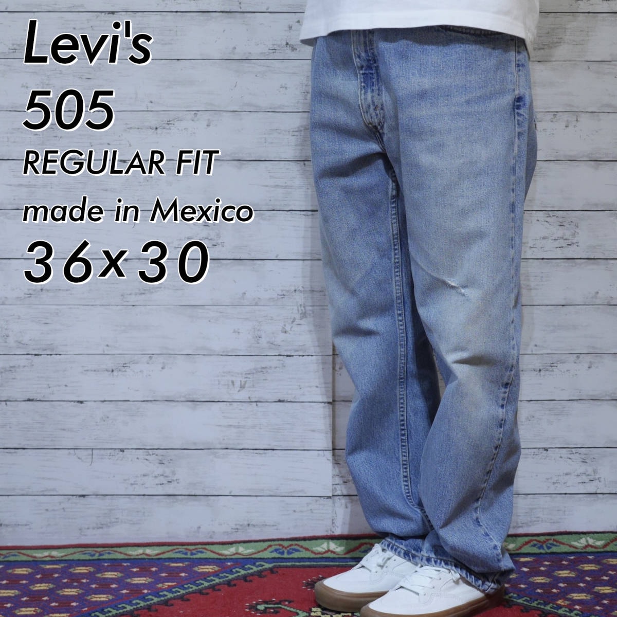 01年メキシコ製 リーバイス Levi's 505 W36 デニムパンツ W36 L30 REGULAR FIT レギュラーフィット ジーンズ 2001年11月 MEXICO製 20201742