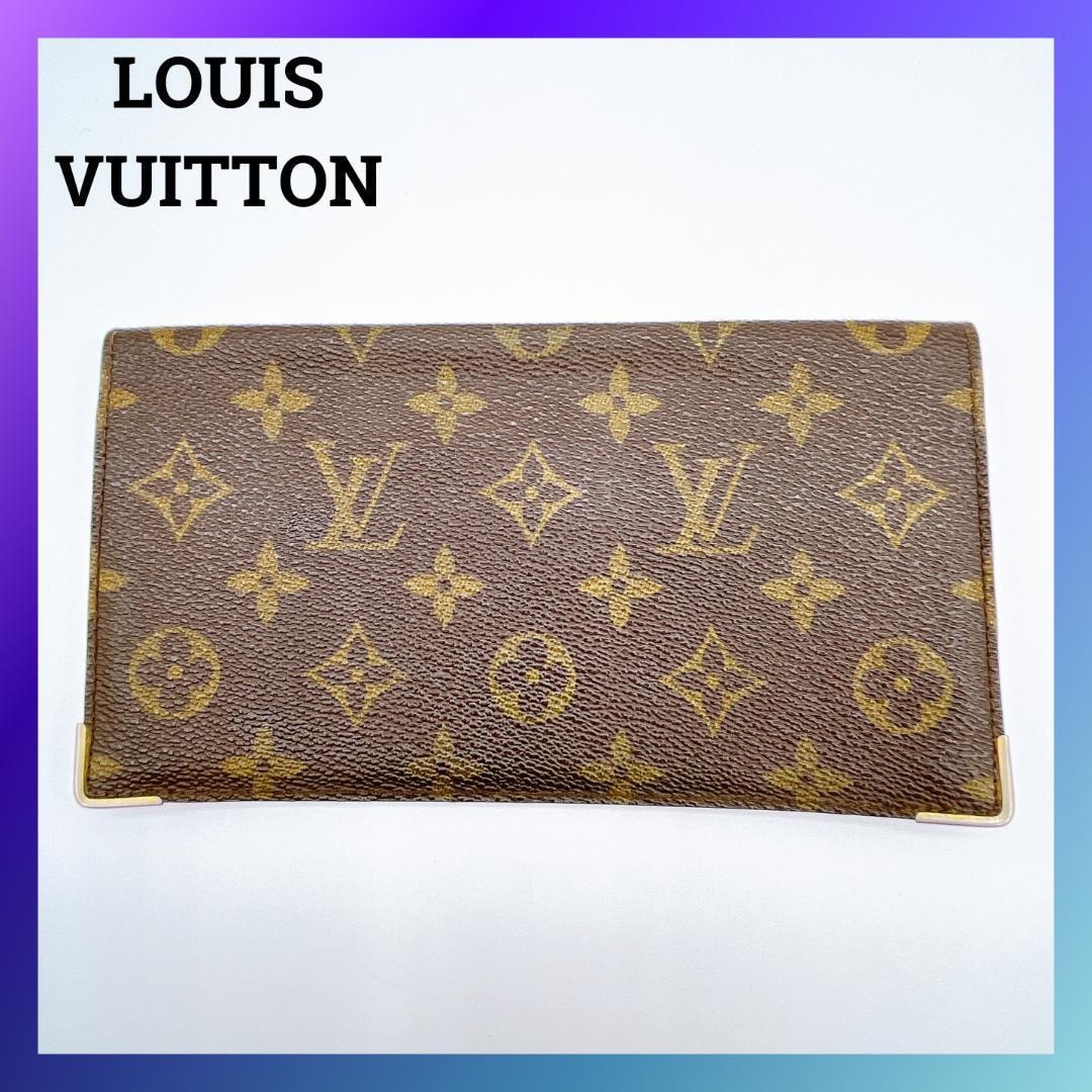 ルイヴィトン LOUIS VUITTON モノグラム ヴィンテージ 二つ折り 札入れ レディース ブラウン
