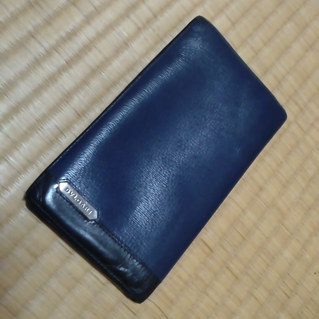 長財布 BVLGARI ブルガリ レザー 濃紺