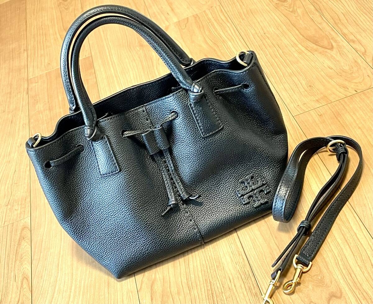 新品未使用　トリーバーチ TORY BURCH レザーミニトートバック ブラック