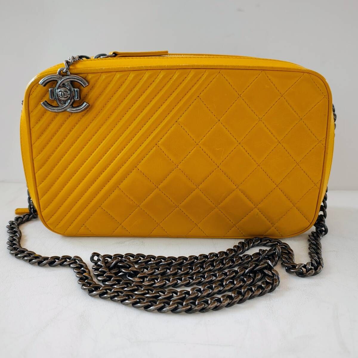 シャネル CHANEL ココボーイ チェーン ショルダーバッグ カメラバッグ ショルダーバッグ レザー