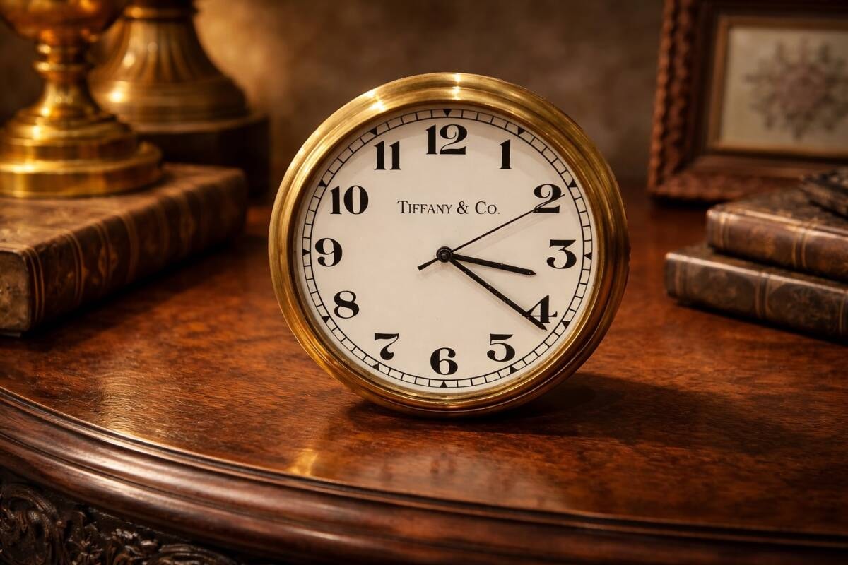 D (傷や汚れあり)】送料無料 TIFFANY&Co. ティファニー 置時計 デスク