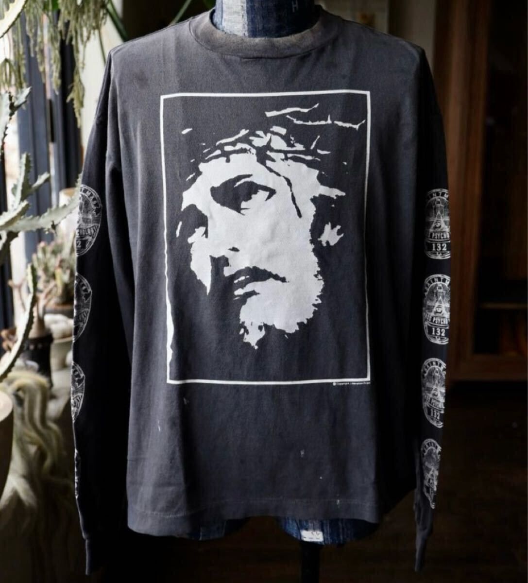 完売 新品 25SS 新作 セントマイケル LOVE SAINT LS TEE プリント ロンTシャツ XLブラック ヴィンテージSAINT Mxxxxxx SM-HR8-0000-033