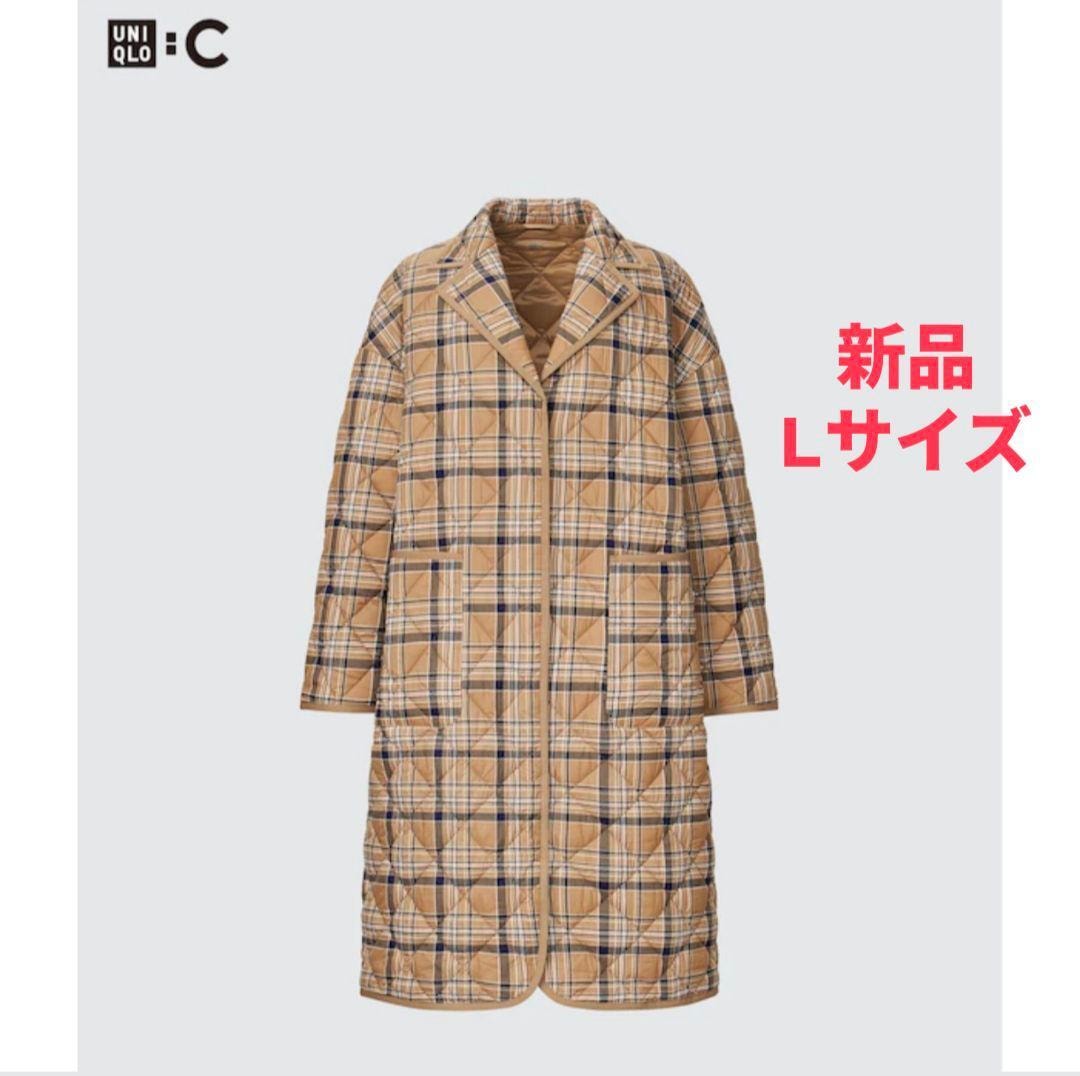 新品【UNIQLO:C】☆ユニクロシー☆パフテックオーバーサイズコート☆Lサイズ☆ベージュ☆211-461361