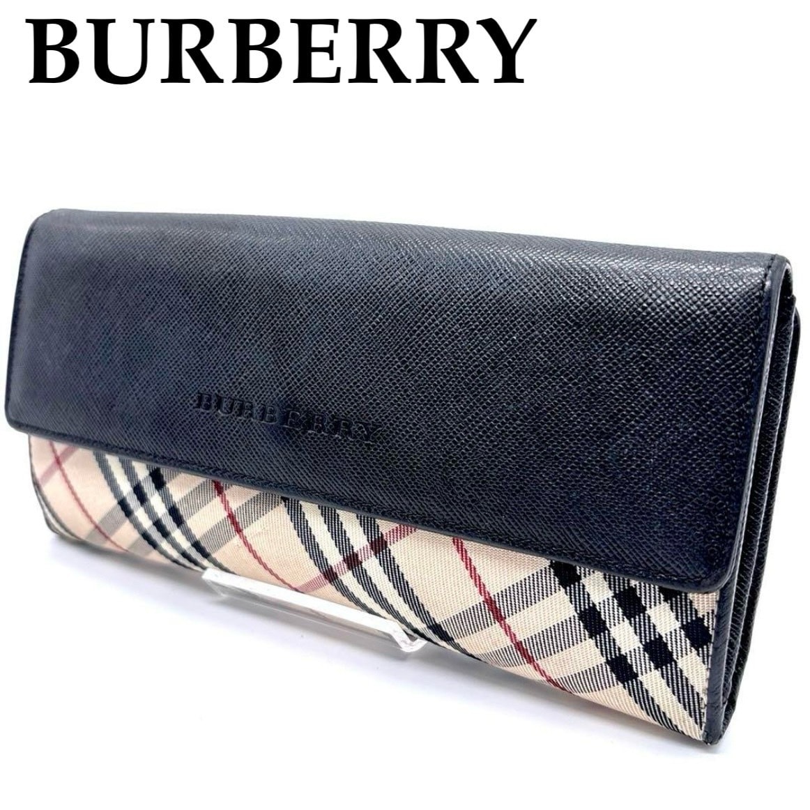 目立った傷や汚れなし】極美品 Burberry バーバリー 長財布 ノバ