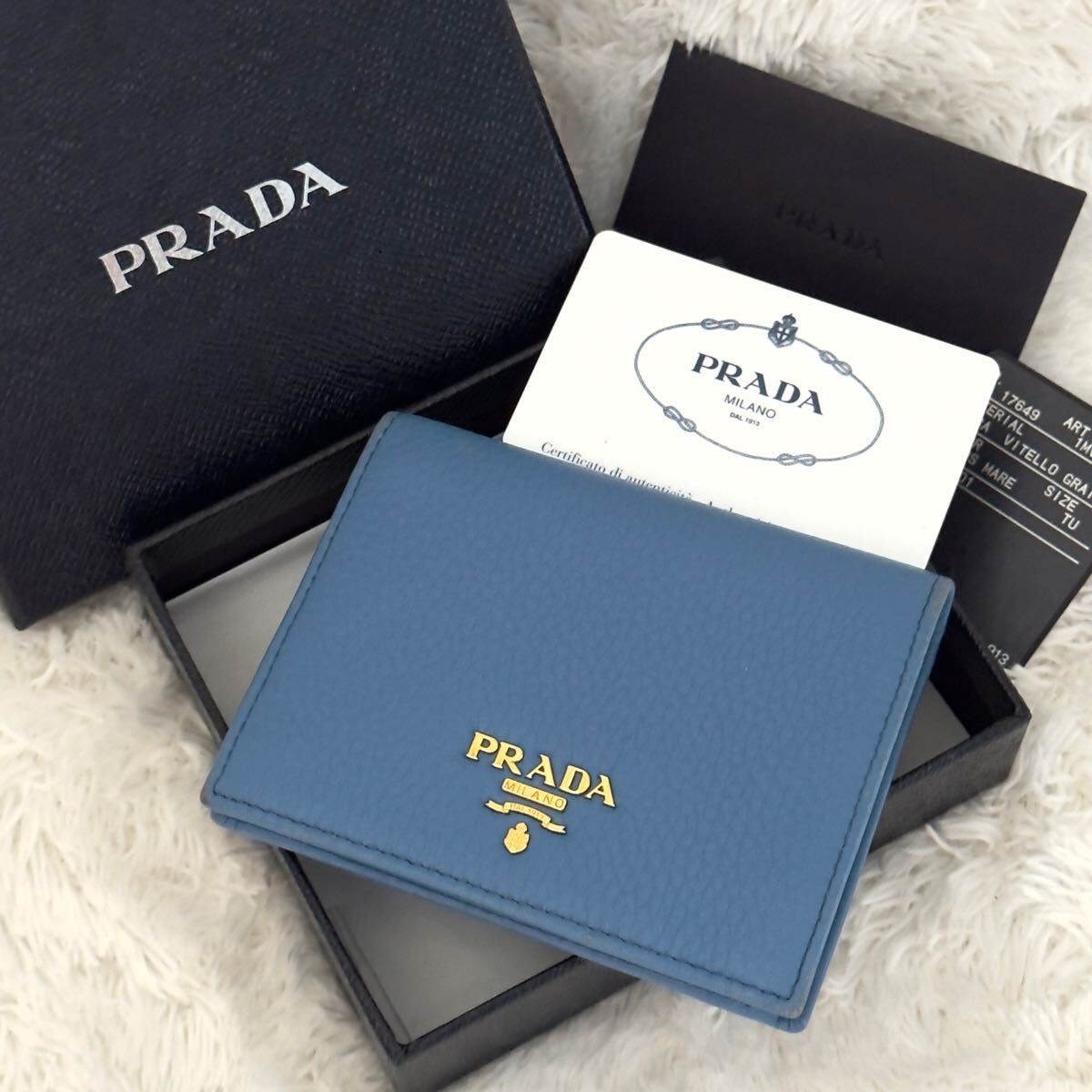 目立った傷や汚れなし】PRADA プラダ ヴィッテログレイン 財布