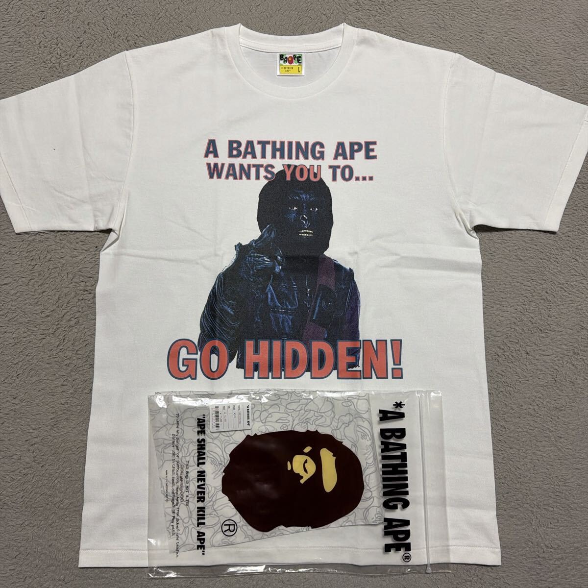 A BATHING APE Crystal Stone Cropped Tee 