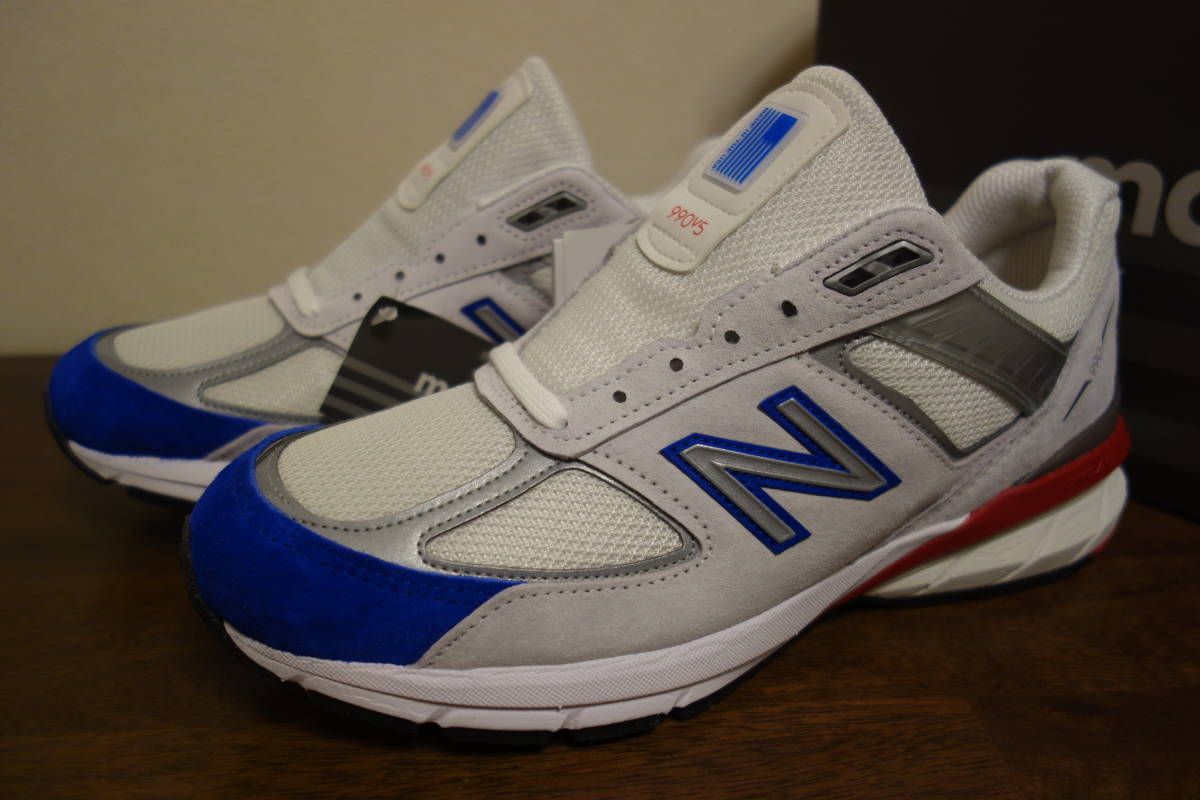 定価3.1万円 未使用 New Balance M990 NB5 26cm USA 白 青 赤 576 991 992 993 995 996 997 998 1300 1400 1500 UK NV GY SB5 BR4 限定