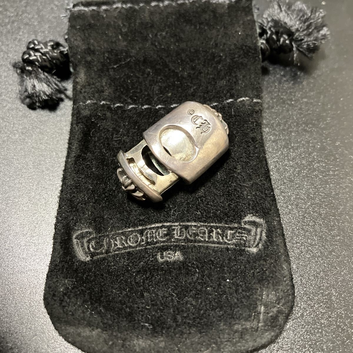 クロムハーツ　レースストッパー　V1 ネックレス　革紐　ブレード　アジャスター　CHROMEHEARTS 巾着　革袋　正規品　本物