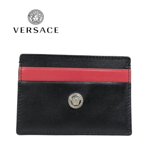 ○★新品未使用　VERSACE (ヴェルサーチェ)　メドゥーサ　グレカ　カードケース　ブラック★○