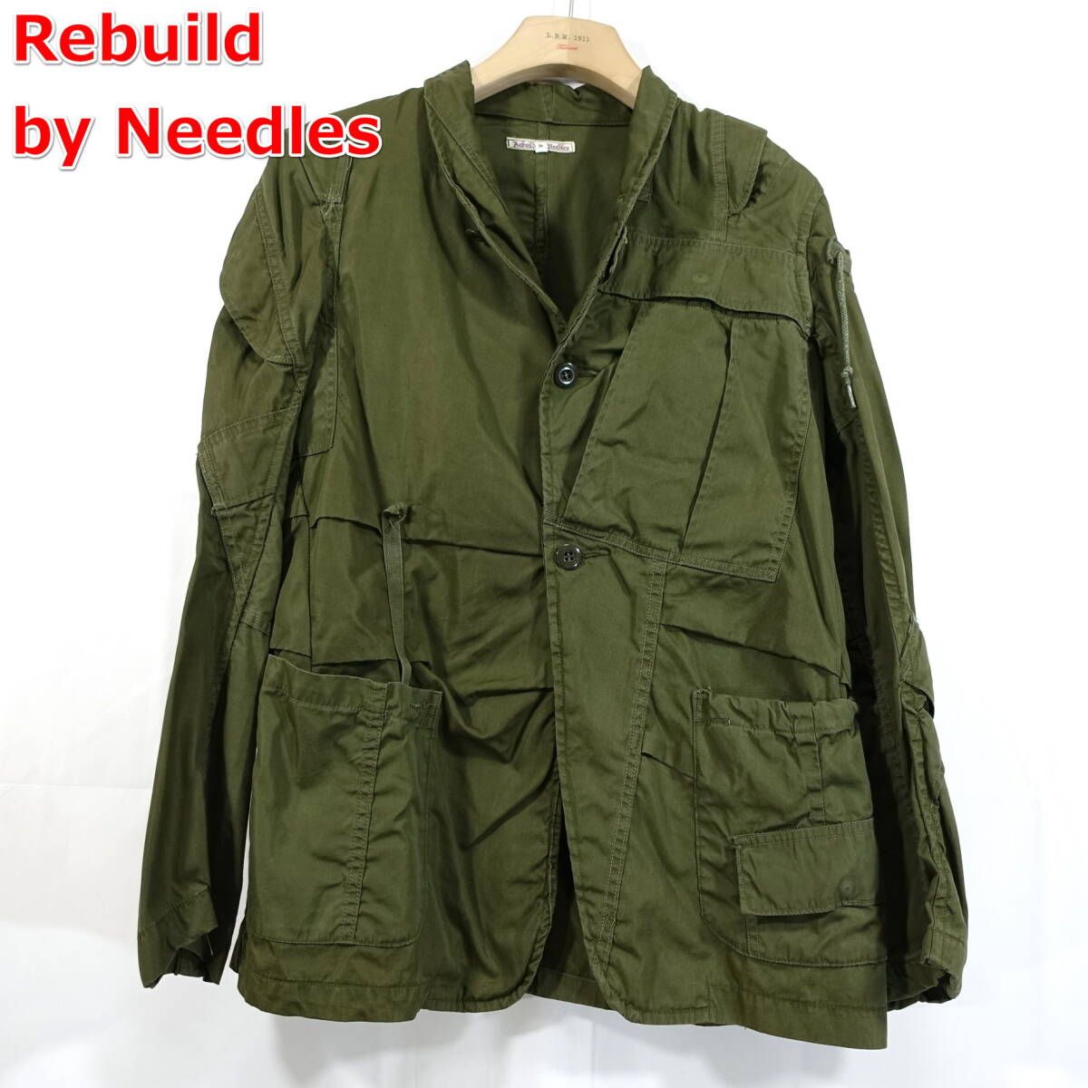【良品】リビルドバイ ニードルス　再構築ショールカラージャケット　Needles　Rebuild by Needles　（BDU Shawl Collar Jacket）