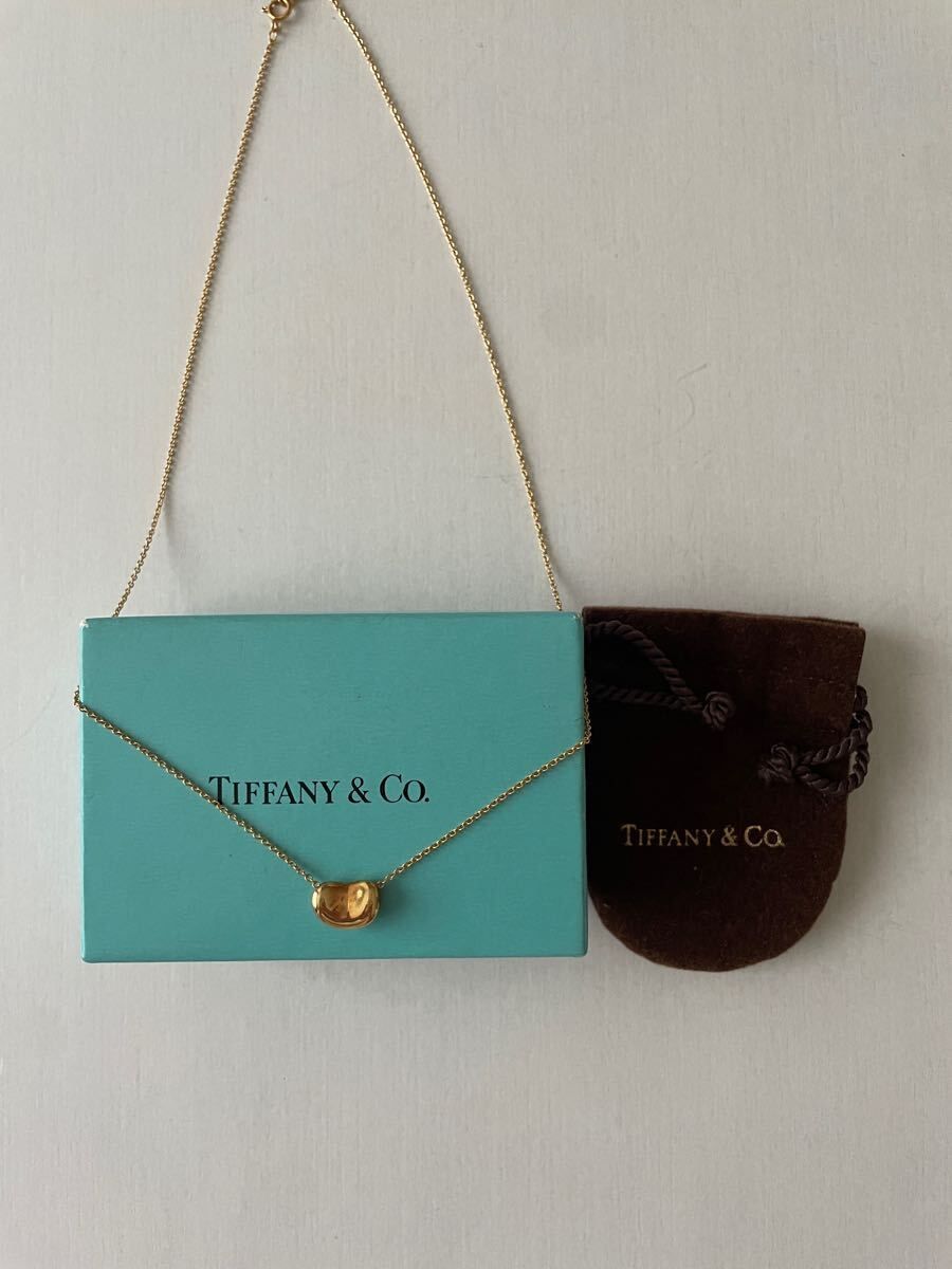 ティファニー　エルサペレッティ ビーン デザイン ペンダント　ビーンズ　ネックレス　イエローゴールド　TIFFANY＆Co. 　Tiffany&Co.