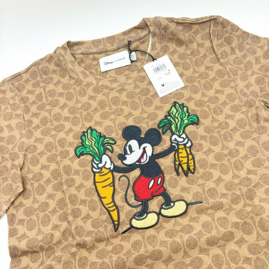 COACH×Disney シグネチャー Tシャツ M ミッキーマウス にんじん COACH