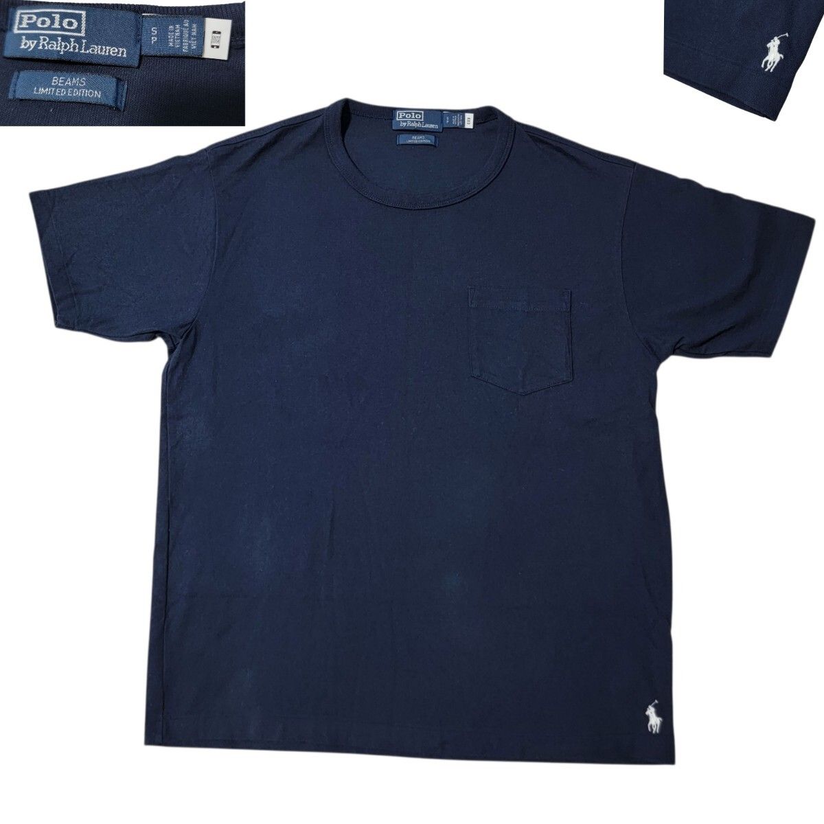 ほぼ未使用 ビームス別注 完売 POLO by RALPH LAUREN ポロバイラルフローレン Tシャツ Big Fit ビッグフィットジャージーポケットTシャツ