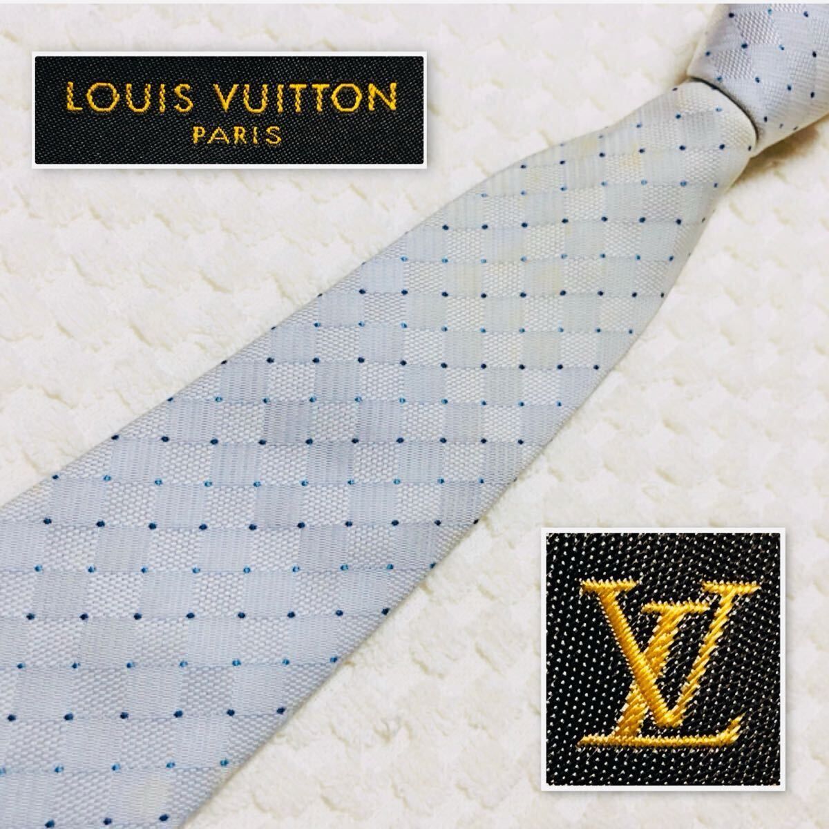 傷や汚れあり】LOUIS VUITTON ルイヴィトン ネクタイ ダミエ