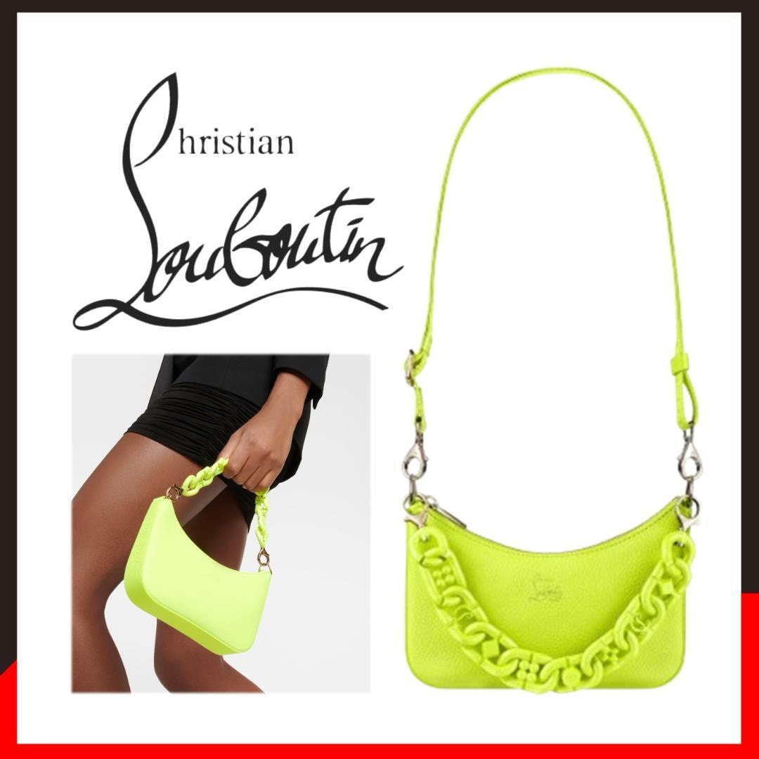 ○★新品 未使用 クリスチャン ルブタン ルビラチェーン ミニショルダー イエロー（Christian Louboutin）○●